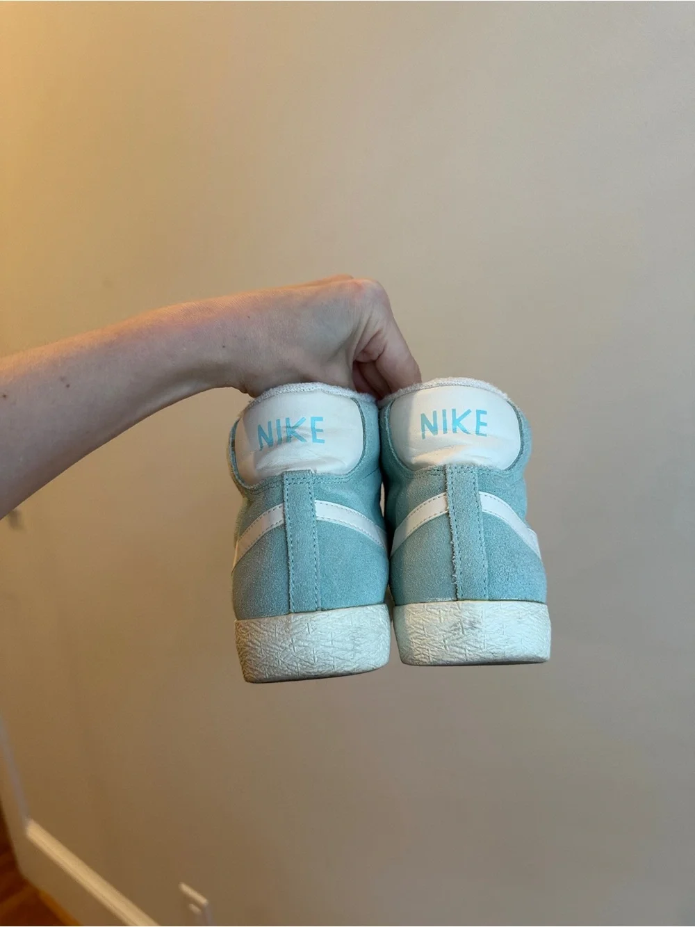 Nike Blazer High-Top Suede Vintage Light Blue Sneakers 8 Women’s
